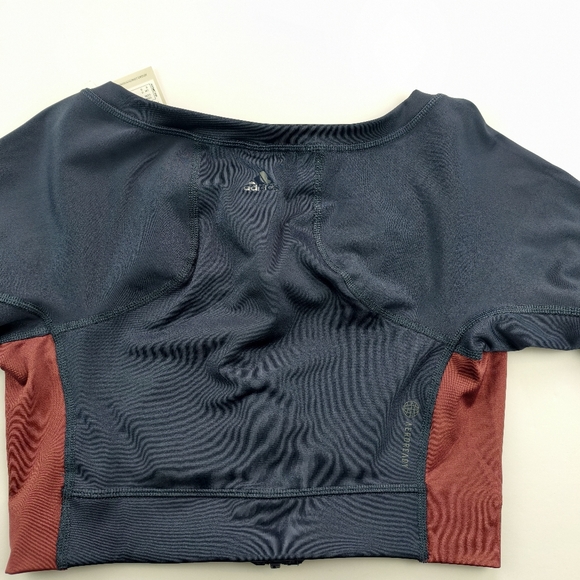 Adidas Yoga Zip Crop Top S NWT Active Parley Eco Training Shirt - Picture 6 of 11
